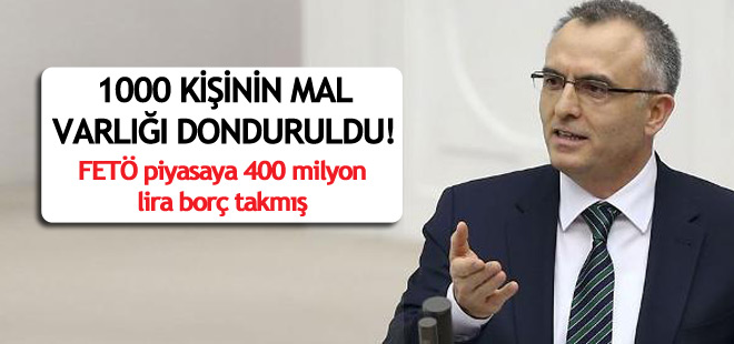 1000 kişinin mal varlığı donduruldu