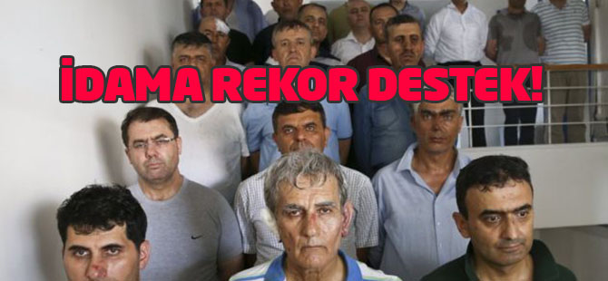 Böyle anket görülmedi! İdama rekor destek!