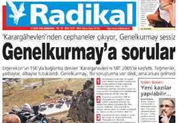 Radikal'den TSK'ya 5 Zor Soru