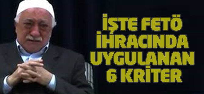 İşte FETÖ ihracında uygulanan 6 kriter