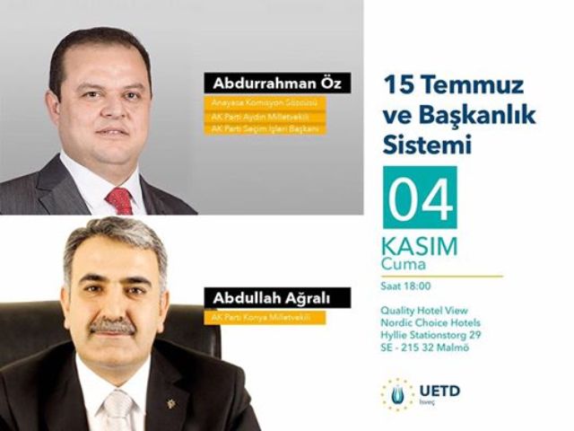 İsveç'te 15 Temmuz paneli engellendi