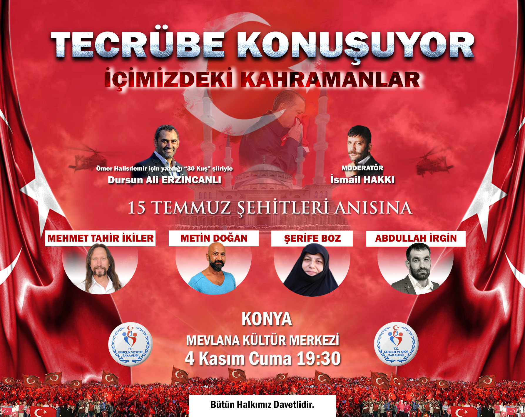 İçimizdeki kahramanlar Konya’ya geliyor