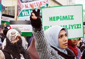 Seydişehir'de İsrail'e lanet mitingi