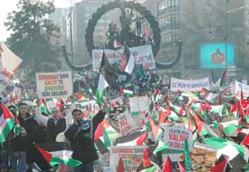 Başkentte İsrail'i protesto mitingi