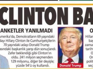 Posta gazetesine göre ABD başkanı "Clinton" oldu!