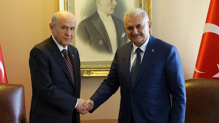 Yıldırım ile Bahçeli yeni anayasa için bir araya gelecek