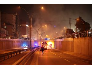 Kocaeli'de tüneldeki otomobil yangını trafiği aksattı