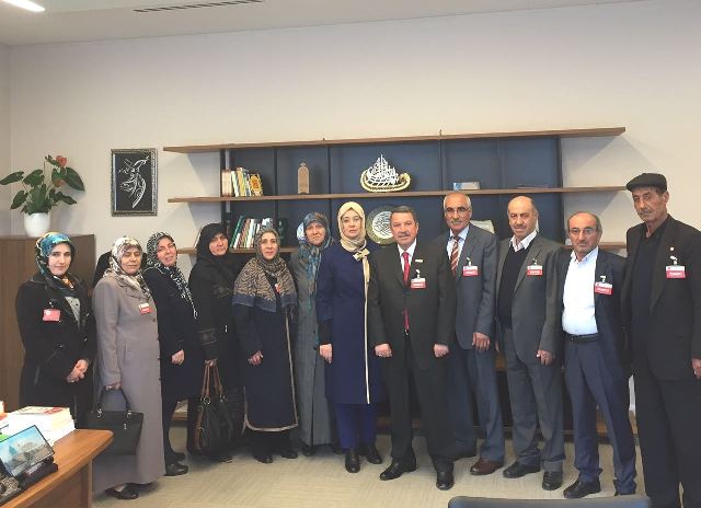 Şehit ailelerinden Samancı’ya ziyaret