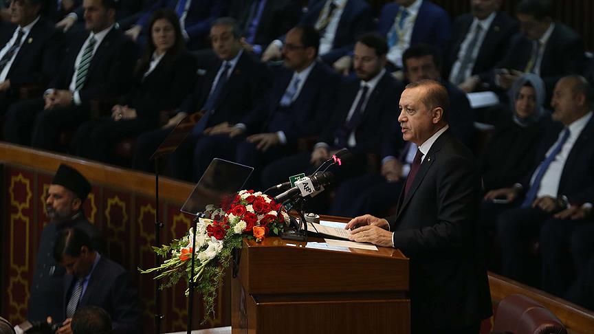 Cumhurbaşkanı Erdoğan Pakistan Parlamentosunda konuştu