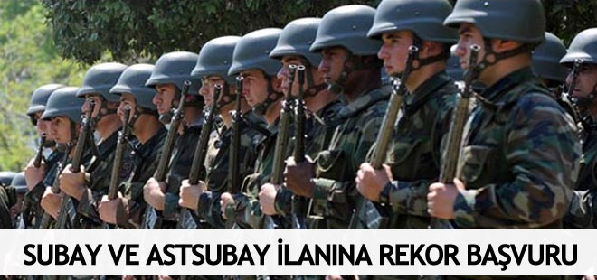 Subay ve astsubay ilanına rekor başvuru