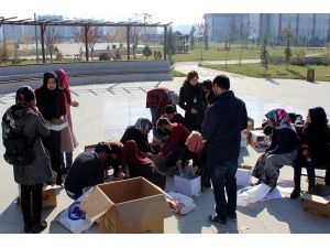KMÜ öğrencilerinden köy okullarına yardım