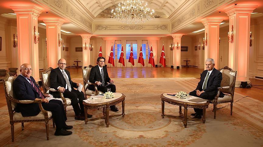 Başbakan Yıldırım, TRT'de gündemi değerlendirdi
