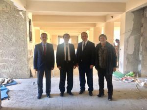 Kaymakam Özyiğit, okul inşaatını denetledi
