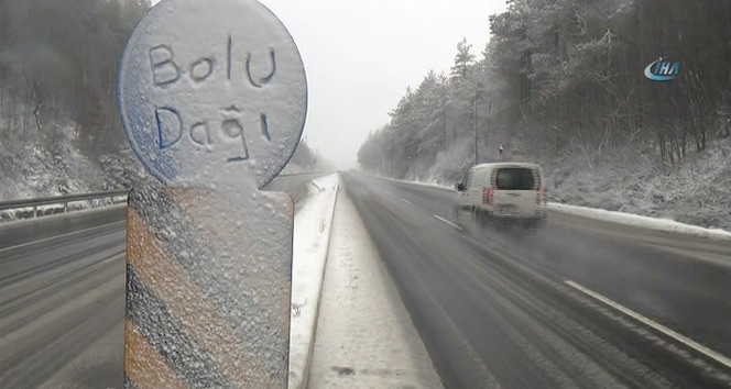 Bolu Dağı’nda kar yağışı başladı