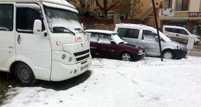 Denizli’ye mevsimin ilk karı düştü