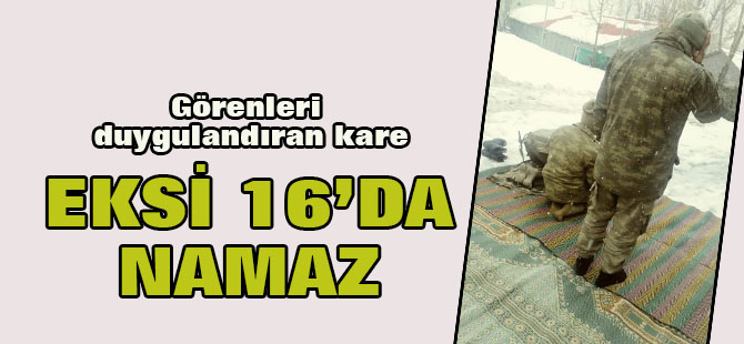 Mehmetçik, Yüksekova'da Kar Üstünde Namaz Kıldı