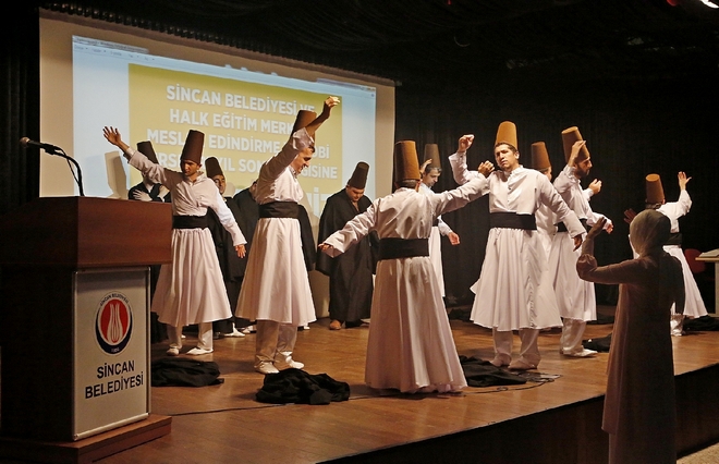 Melekler grubundan sema gösterisi