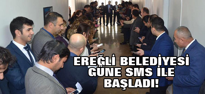 Ereğli Belediyesi güne Halep mesajı ile başladı