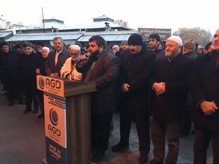 Konya'da şehitlere gıyabi cenaze namazı