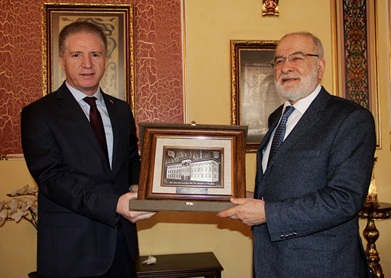 Saadet Partisi Genel Başkanı Karamollaoğlu'ndan Sivas Valiliğine ziyaret