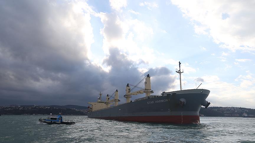 İstanbul'da yük gemisi karaya oturdu