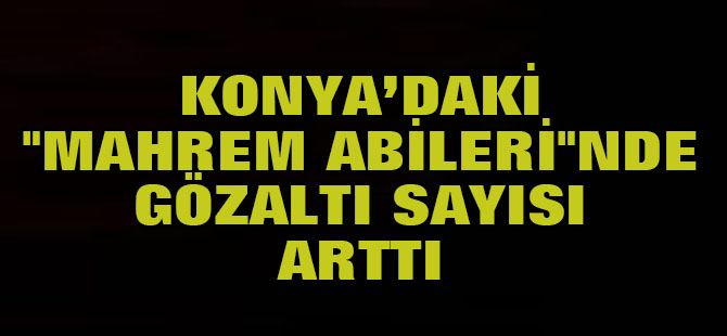 Konya'daki "mahrem abileri" operasyonunda gözaltı sayısı arttı