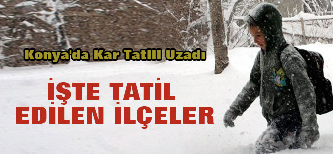 Konya'da tatil edilen ilçelerde son durum