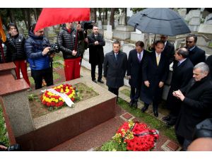 Arnavutluk Cumhurbaşkanı'ndan Şemsettin Sami'nin mezarına ziyaret