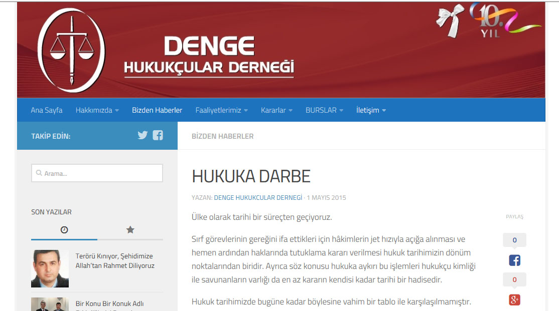Denge Hukukçular Derneği, FETÖ'nün Konya hukuk ini olmuş!