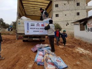 Halepli ailelere insani yardım