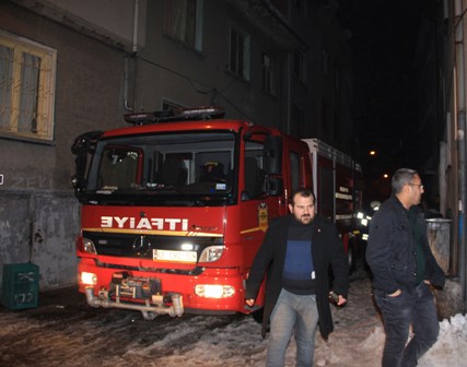 Suriyeli ailenin kaldığı evde yangın