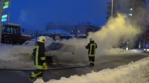 Konya'da Otomobil Yangını