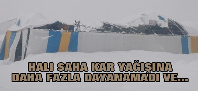 Bozkır'da halı saha çöktü