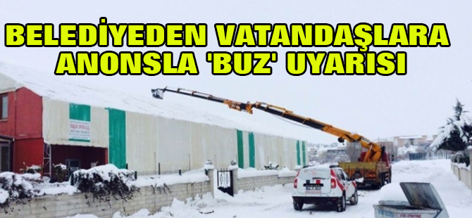 Beyşehir'de vatandaşlara anonsla 'buz' uyarısı