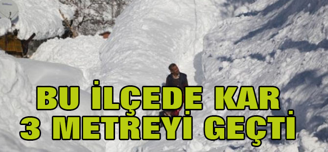 Konya'da Kar Kalınlığı 3 Metreyi Aştı
