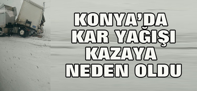Yoğun kar yağışı kazaya neden oldu