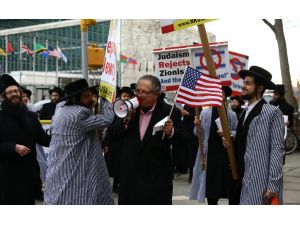 BM önünde Yahudiler arasında arbede