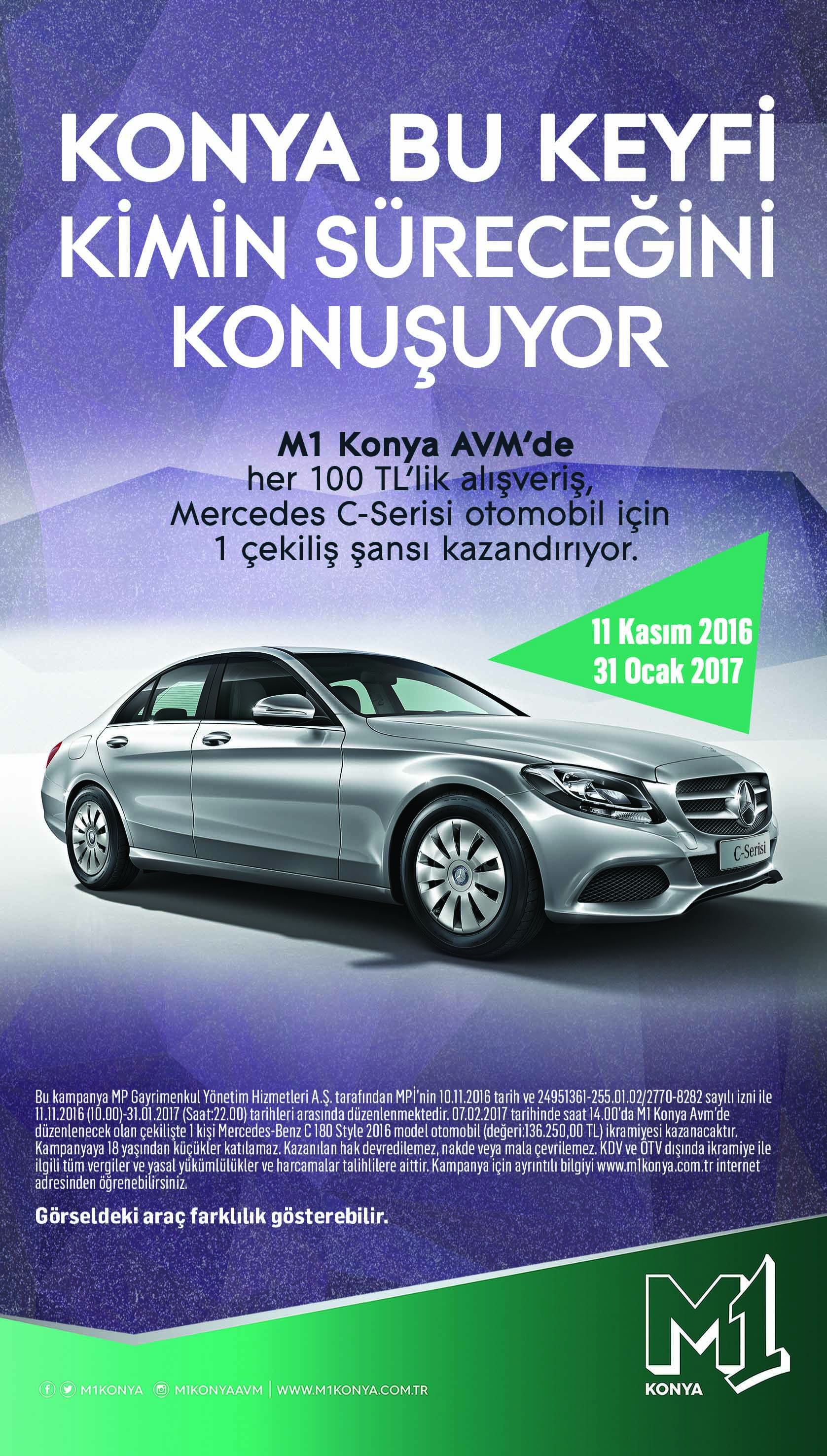 Mercedes C180 Style kazanma şansı M1 AVM’de