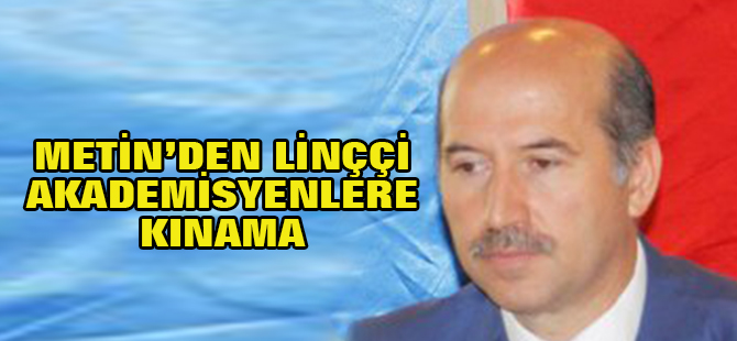 Şenol Metin’den linççi akademisyenlere kınama