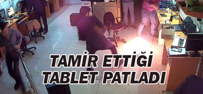 Tamir Ettiği Tablet Patlayıp Yanmaya Başladı