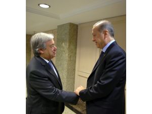 Erdoğan'ın Guterres'i kabulü sona erdi