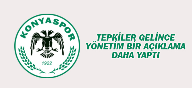 Konyaspor'dan bir açıklama daha: Aykut Kocaman değerimiz