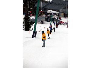Kartalkaya'da hafta sonu yoğunluğu