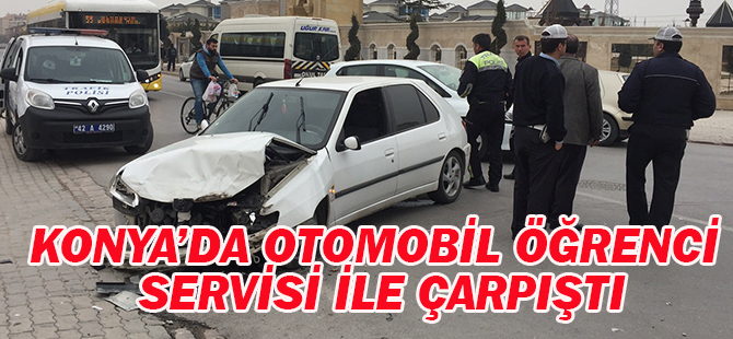 Otomobil öğrenci servisi ile çarpıştı: 15 yaralı