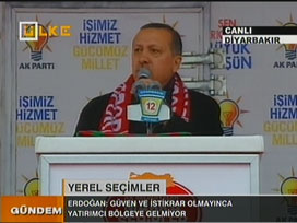 Başbakan Diyarbakır'ı salladı