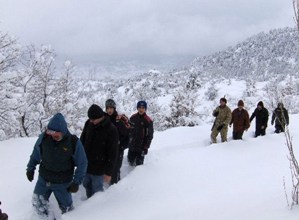 Huğlu'da kış tırmanışı gerçekleştirildi