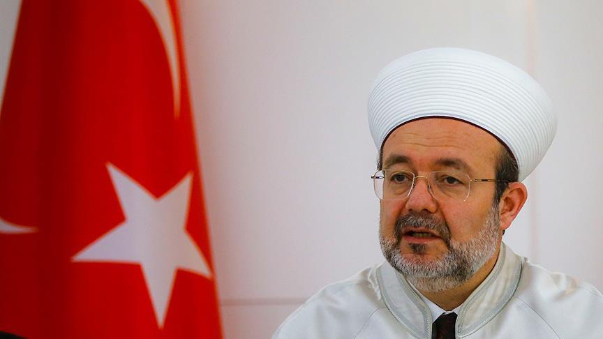 Diyanet İşleri Başkanı Görmez: Dimetoka'daki cami yangınında inşallah kasıt yoktur