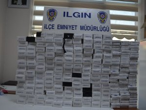 Mısır yüklü tırda kaçak sigara bulundu