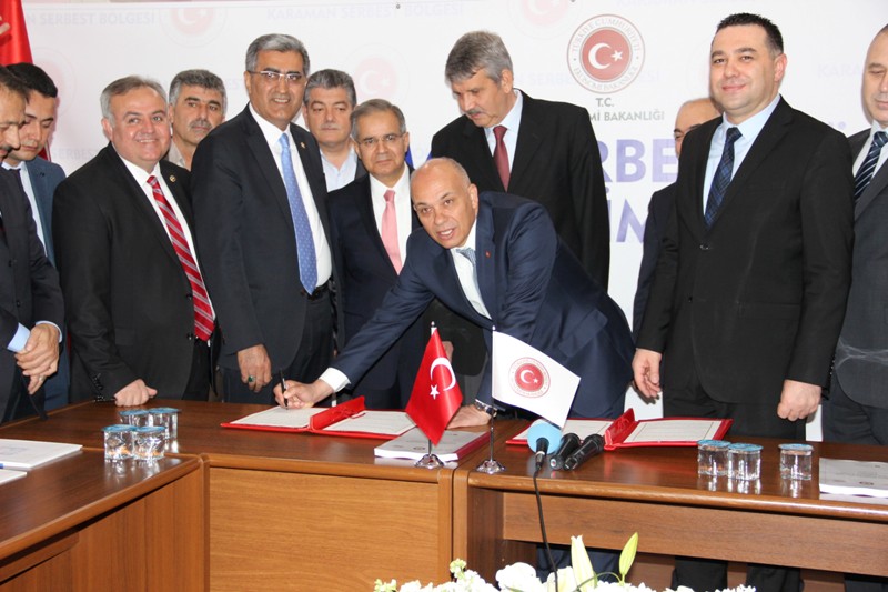 Karaman Serbest Bölgede imzalar atıldı