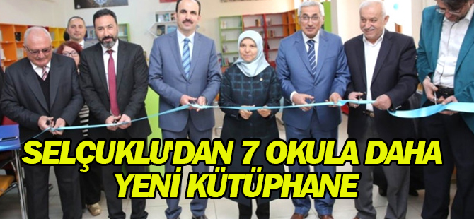 Selçuklu'dan 7 Okula Daha Yeni Kütüphane